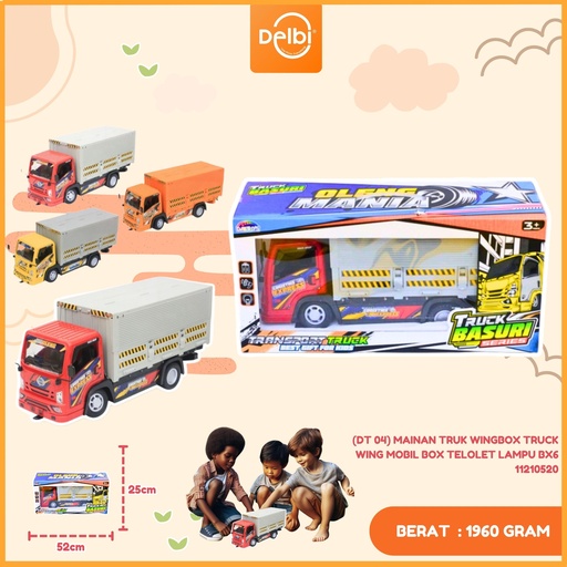 [11210520] (DT 04) MAINAN TRUK WINGBOX TRUCK WING MOBIL BOX TELOLET LAMPU BX6