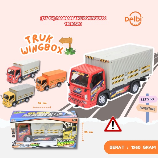[11210520] (DT 04) MAINAN TRUK WINGBOX TRUCK WING MOBIL BOX TELOLET LAMPU BX6