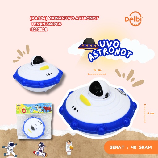 [11210528] (AR 906) MAINAN UFO ASTRONOT TEKAN 360PCS PENCET PESAWAT LUAR ANGKASA BX360