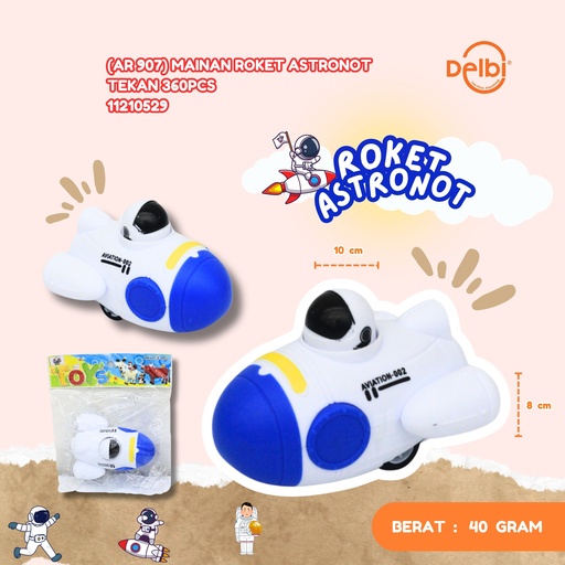 [11210529] (AR 907) MAINAN ROKET ASTRONOT TEKAN 360PCS PESAWAT LUAR ANGKASA PENCET BX360