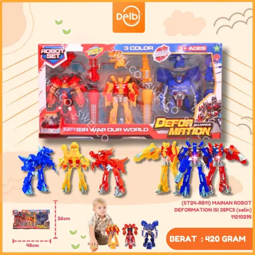[11210295] (ST24-RB11) MAINAN ROBOT DEFORMATION ISI 35PCS (salin)
