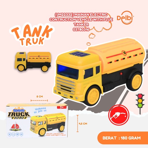 [03780316] (JM22332) MAINAN ELECTRIC CONSTRUCTION VEHICLE WITH FLUE TANKER TRUCK MOBIL MOLEN PROYEK BX108