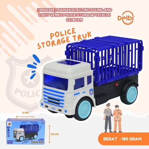 [03780319] (JM22329) MAINAN ELECTRIC SOUND AND LIGHT SERIES POLICE STORAGE VEHICLE MOBIL LAMPU POLISI BX108
