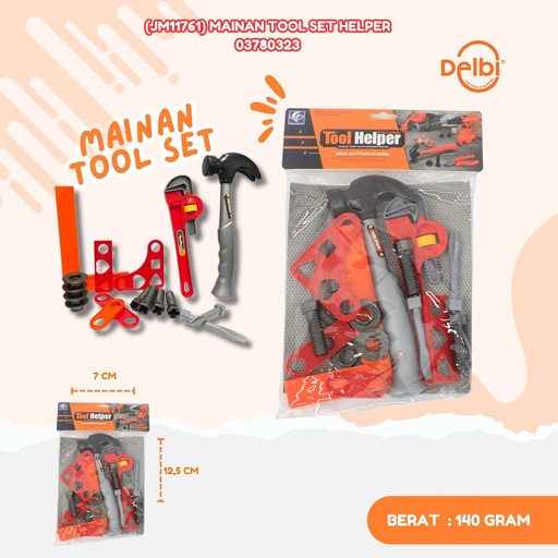 [03780323] (JM11761) MAINAN TOOL SET HELPER PERKAKAS ALAT TUKANG ANAK MONTIR BX144