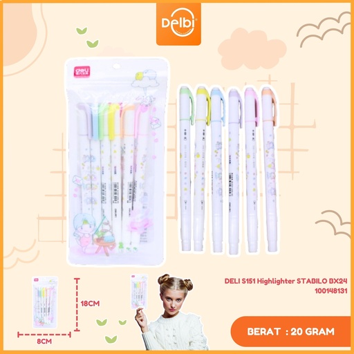 [100148131] DELI S151 Highlighter STABILO BX24