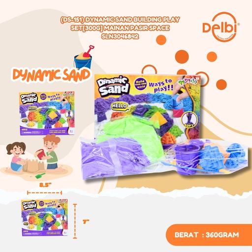 [SLN3046842] (DS-151) DYNAMIC SAND BUILDING PLAY SET[300G] MAINAN PASIR SPACE