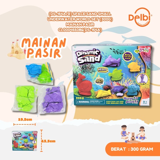 [CL000455086] (DS-154A/B) SPACE SAND SMALL UNDERWATER WORLD SET (300G) MAINAN PASIR