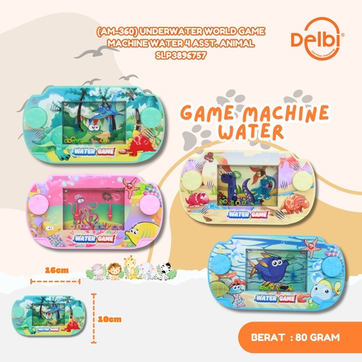 [SLP3896757] (AM-360) UNDERWATER WORLD GAME MACHINE WATER 4 ASST. ANIMAL