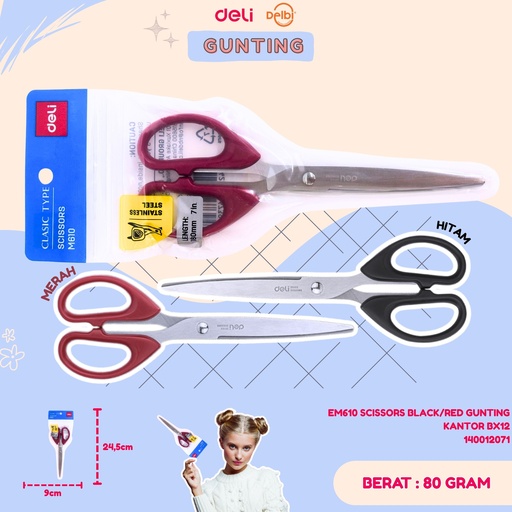 [140012071] EM610 SCISSORS BLACK/RED GUNTING KANTOR BX12