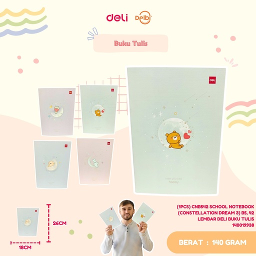 [140019938] (1PCS) CNB542 SCHOOL NOTEBOOK (CONSTELLATION DREAM 3) B5, 42 LEMBAR DELI BUKU TULIS