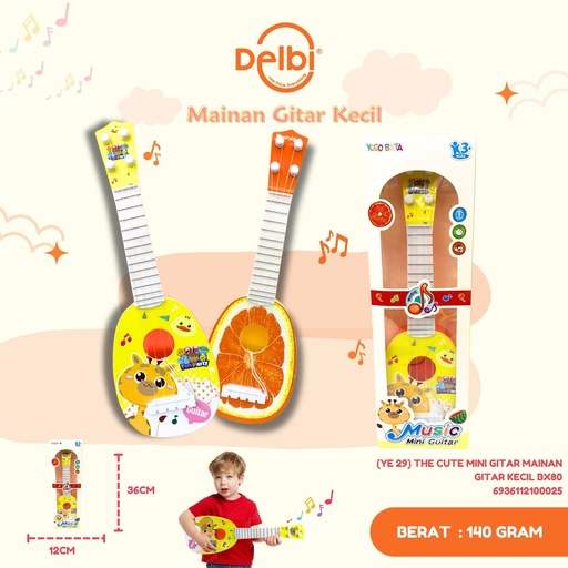 [6936112100025] (YE 29) THE CUTE MINI GITAR MAINAN GITAR KECIL BX80