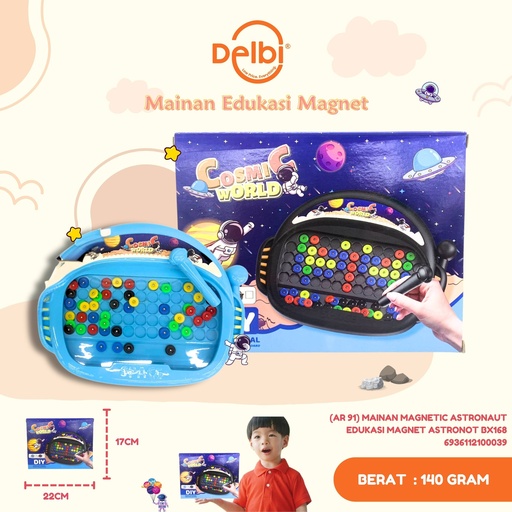[6936112100039] (AR 91) MAINAN MAGNETIC ASTRONAUT EDUKASI MAGNET ASTRONOT BX168