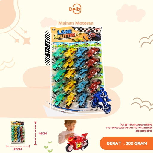 [6936112100045] (AR 887) MAINAN GO RIDING MOTORCYCLE MAINAN MOTORAN BX21 
