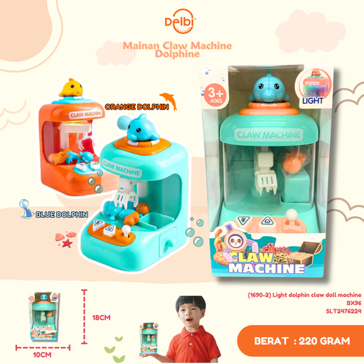 [SLT2476224] (1690-2) Light dolphin claw doll machine BX96