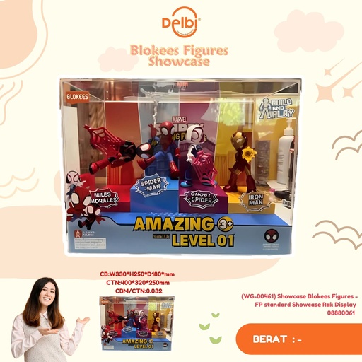 [08880061] (WG-00461) Showcase Blokees Figures -  FP standard Showcase Rak Display 