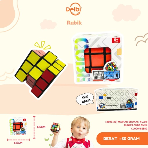 [CL000452582] (3809-33) MAINAN EDUKASI KUZHI RUBIK'S CUBE BX24