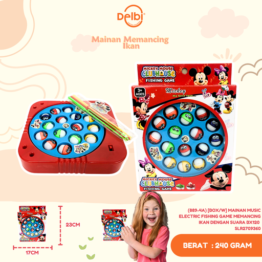 [SLR2709360] (889-4A) [BOX/W] MAINAN MUSIC ELECTRIC FISHING GAME MEMANCING IKAN DENGAN SUARA BX120 
