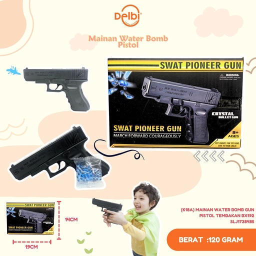 [SLJ1738485] (K18A) MAINAN WATER BOMB GUN PISTOL TEMBAKAN BX192
