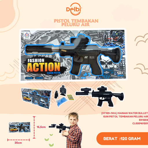 [CL000461201] (HY109-1WA) MAINAN WATER BULLET GUN PISTOL TEMBAKAN PELURU AIR BX120
