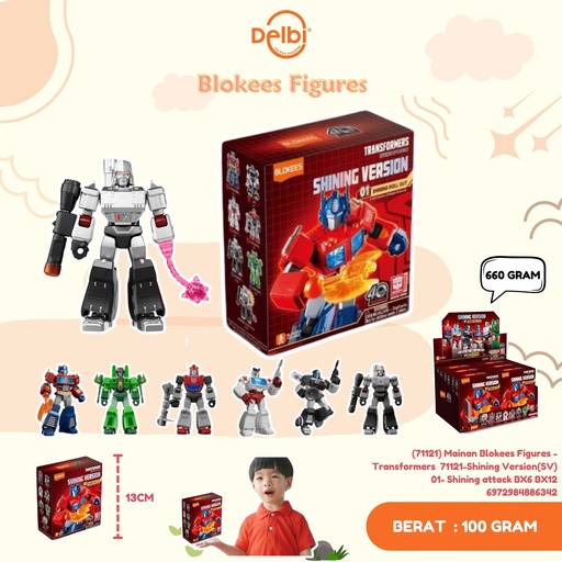 [6972984886342] (71121) Mainan Blokees Figures - Transformers  71121-Shining Version(SV) 01- Shining attack BX6 BX12