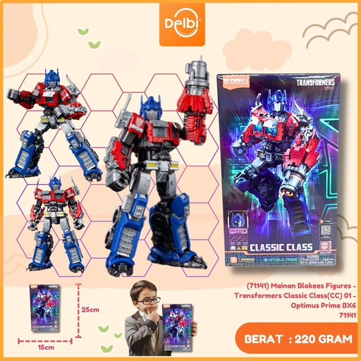 [6972984885772] (71141) Mainan Blokees Figures -  Transformers Classic Class(CC) 01 - Optimus Prime BX6