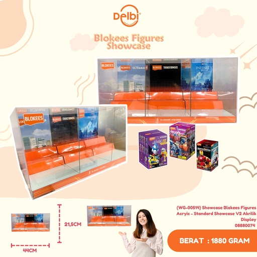 [08880074] (WG-00514) Showcase Blokees Figures Acryic - Standard Showcase V2 Akrilik Display