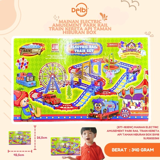 [SLR2622366] (877-183BW) MAINAN ELECTRIC AMUSEMENT PARK RAIL TRAIN KERETA API TAMAN HIBURAN BOX BX48