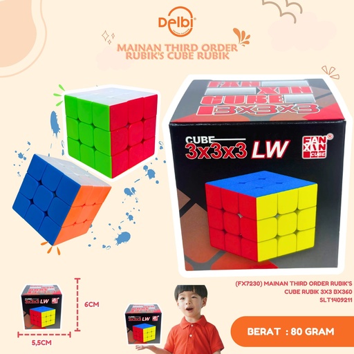 [SLT1409211] (FX7230) MAINAN THIRD ORDER RUBIK'S CUBE RUBIK 3X3 BX360