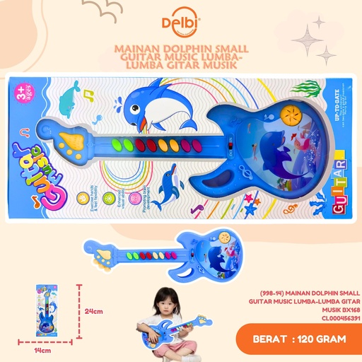 [CL000456391] (998-14) MAINAN DOLPHIN SMALL GUITAR MUSIC LUMBA-LUMBA GITAR MUSIK BX168
