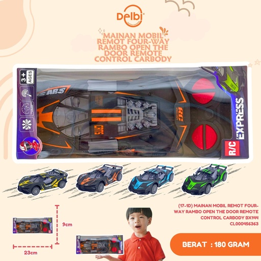 [CL000456363] (17-1D) MAINAN MOBIL REMOT FOUR-WAY RAMBO OPEN THE DOOR REMOTE CONTROL CARBODY BX144