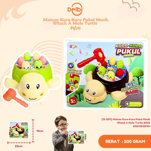 [6936112100101] (SS 2011) Mainan Kura-Kura Pukul Musik Whack A Mole Turtle BX63