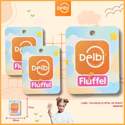 [08880105] LABEL TAG DELBI FLUFFEL UK 4X5CM 