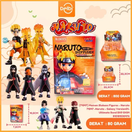 [810181530476] (71047) Mainan Blokees Figures - Naruto 71047 -Naruto - Galaxy Version01-Ultimate Bond BX9 BX54