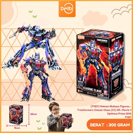 [858050008541] (71157) Mainan Blokees Figures - Tranformers Classic Class (CC) 09- Movie 1 Optimus Prime BX6