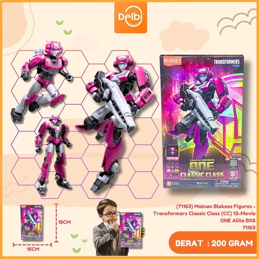 [858050008589] (71163) Mainan Blokees Figures - Transformers Classic Class (CC) 13-Movie ONE Alita BX6