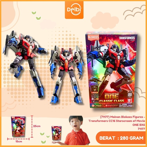 [810181530032] (71177) Mainan Blokees Figures - Transformers CC16 Starscream of Movie ONE BX6