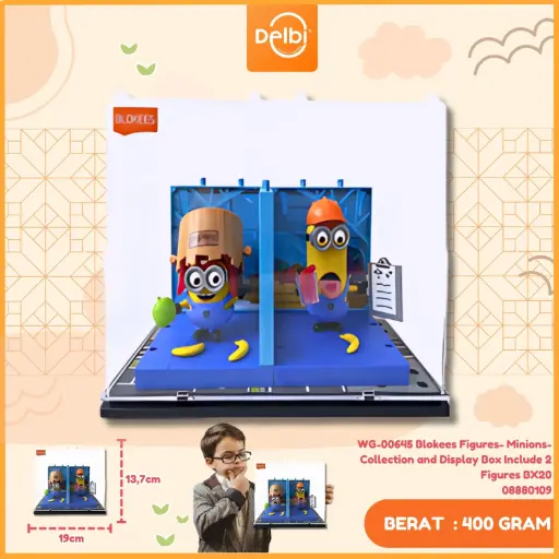 [08880109] WG-00645 Blokees Figures- Minions- Collection and Display Box Include 2 Figures BX20
