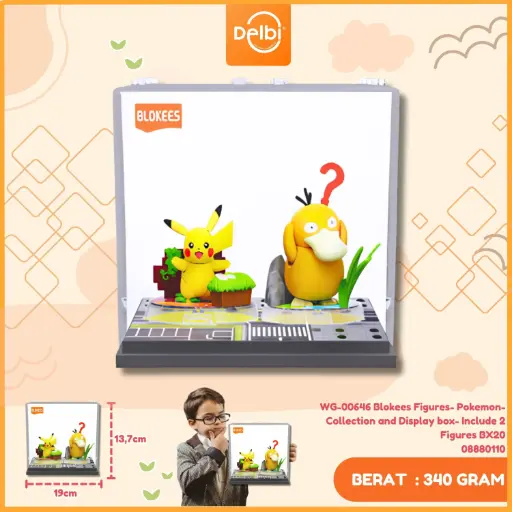 [08880110] WG-00646 Blokees Figures- Pokemon- Collection and Display box- Include 2 Figures BX20