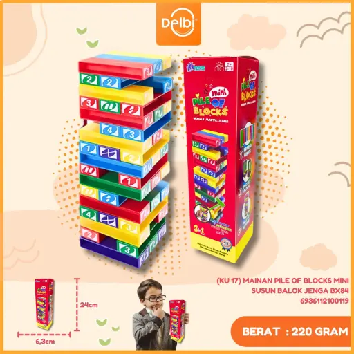 [6936112100119] (KU 17) MAINAN PILE OF BLOCKS MINI SUSUN BALOK JENGA BX84