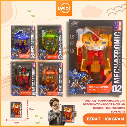 [SLV6917112] (L010-A55) MAINAN RACING CAR DEFORMATION ROBOT MOBILAN BERUBAH BENTUK BX192