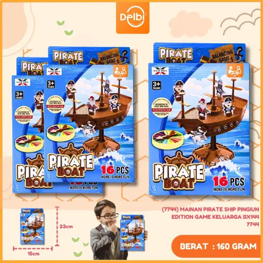 [CL000478018] (7744) MAINAN PIRATE SHIP PINGIUN EDITION GAME KELUARGA BX144