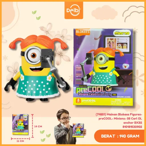 [810181530902] (74851) Mainan Blokees Figures- preCOOL- Minions- 05 Carl OL anchor BX32