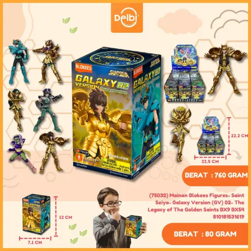 [810181531619] (75032) Mainan Blokees Figures- Saint Seiya- Galaxy Version (GV) 02- The Legacy of The Golden Saints BX9 BX54