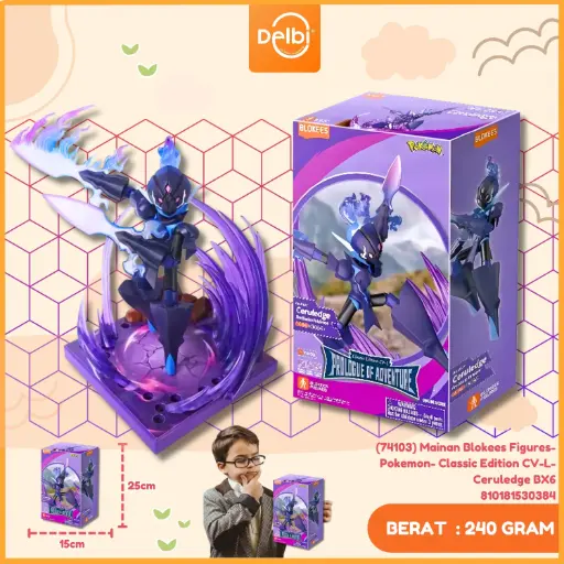 [810181530384] (74103) Mainan Blokees Figures- Pokemon- Classic Edition CV-L- Ceruledge BX6