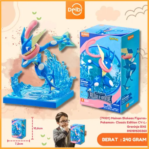 [810181530360] (74101) Mainan Blokees Figures- Pokemon- Classic Edition CV-L- Greninja BX6 