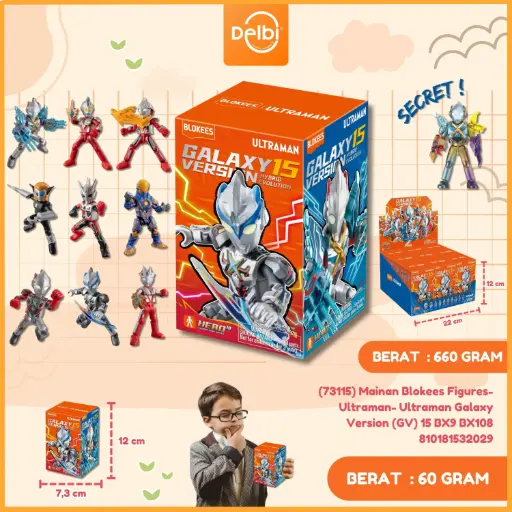[810181532029] (73115) Mainan Blokees Figures- Ultraman- Ultraman Galaxy Version (GV) 15 BX9 BX108