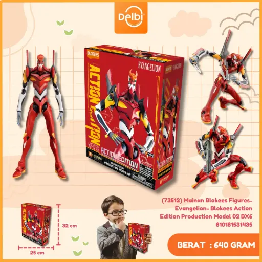 [810181531435] (73512) Mainan Blokees Figures- Evangelion- Blokees Action Edition Production Model 02 BX6