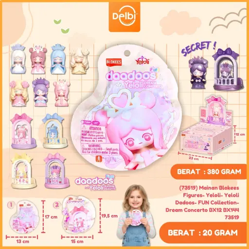 [810181531817] (73519) Mainan Blokees Figures- Yeloli- Yeloli Dadoos- FUN Collection- Dream Concerto BX12 BX144