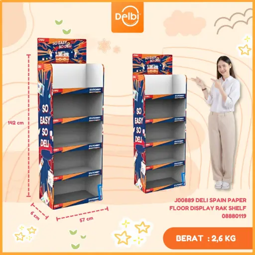 [08880119] J00889 DELI SPAIN PAPER FLOOR DISPLAY RAK SHELF