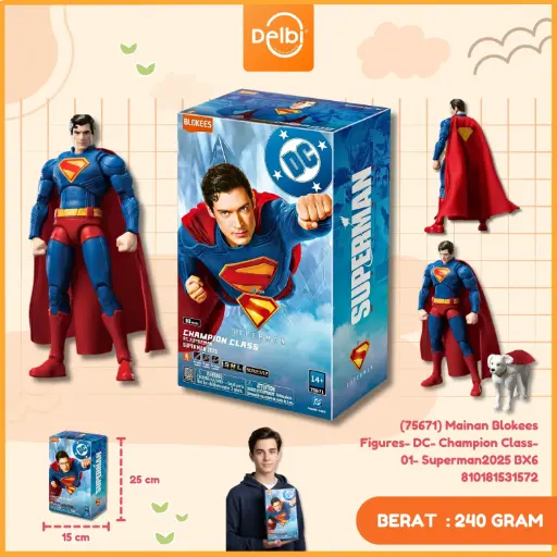 [810181531572] (75671) Mainan Blokees Figures- DC- Champion Class- 01- Superman2025 BX6